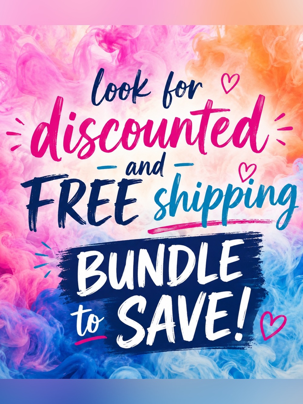 Look for discounted and free shipping items and bundle to save!
